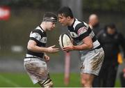 17 March 2017; Billy Scannell of PBC receives lineout instructions from team-mate Conor Burke during the Clayton Hotels Munster Schools Senior Cup Final match between Glenstal Abbey and Presentation Brothers Cork at Thomond Park in Limerick. Photo by Diarmuid Greene/Sportsfile