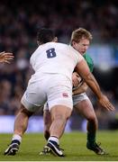 18 March 2017; Kieran Marmion of Ireland is tackled by Billy Vunipola of England during the RBS Six Nations Rugby Championship match between Ireland and England at the Aviva Stadium in Lansdowne Road, Dublin. Photo by Sam Barnes/Sportsfile