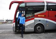 18 March 2017; Philip McMahon of Dublin alights from the team bus ahead of the Allianz Football League Division 1 Round 5 match between Kerry and Dublin at Austin Stack Park in Tralee, Co Kerry. Photo by Diarmuid Greene/Sportsfile
