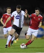 18 March 2017; Patrick McEleney of Dundalk in action against Lee Desmond of St. Patricks Athletic during the SSE Airtricity League Premier Division match between Dundalk and St Patrick's Athletic at Oriel Park in Dundalk, Co Louth. Photo by Eóin Noonan/Sportsfile