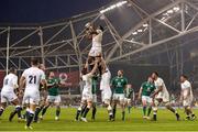 18 March 2017; Maro Itoje of England claims the ball from a lineout during the RBS Six Nations Rugby Championship match between Ireland and England at the Aviva Stadium in Lansdowne Road, Dublin. Photo by Sam Barnes/Sportsfile