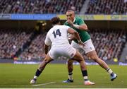 18 March 2017; Simon Zebo of Ireland in action against Anthony Watson of England during the RBS Six Nations Rugby Championship match between Ireland and England at the Aviva Stadium in Lansdowne Road, Dublin. Photo by Sam Barnes/Sportsfile