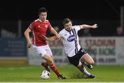18 March 2017; Lee Desmond of St. Patricks Athletic in action against Patrick McEleney of Dundalk during the SSE Airtricity League Premier Division match between Dundalk and St Patrick's Athletic at Oriel Park in Dundalk, Co Louth. Photo by Eóin Noonan/Sportsfile