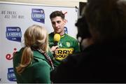 18 March 2017; Man of the match Paul Geaney of Kerry is interviewed by Anna Geary of Eir Sport after the Allianz Football League Division 1 Round 5 match between Kerry and Dublin at Austin Stack Park in Tralee, Co Kerry. Photo by Diarmuid Greene/Sportsfile