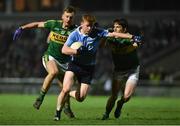 18 March 2017; Conor McHugh of Dublin in action against Donnchadh Walsh, left, and Ronan Shanahan of Kerry during the Allianz Football League Division 1 Round 5 match between Kerry and Dublin at Austin Stack Park in Tralee, Co Kerry. Photo by Diarmuid Greene/Sportsfile