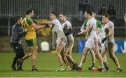 18 March 2017; Players from both teams in dispute in the second half during the Allianz Football League Division 1 Round 5 match between Donegal and Tyrone at MacCumhaill Park in Ballybofey, Co Donegal. Photo by Oliver McVeigh/Sportsfile