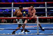 18 March 2017; Andy Lee, right, in action against KeAndrae Leatherwood during their middleweight bout at Madison Square Garden in New York, USA. Photo by Ramsey Cardy/Sportsfile