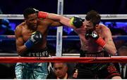 18 March 2017; Andy Lee, right, in action against KeAndrae Leatherwood during their middleweight bout at Madison Square Garden in New York, USA. Photo by Ramsey Cardy/Sportsfile