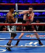 18 March 2017; Andy Lee, right, in action against KeAndrae Leatherwood during their middleweight bout at Madison Square Garden in New York, USA. Photo by Ramsey Cardy/Sportsfile