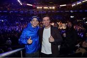 18 March 2017; Boxer Michael Conlan, left, and his manager Matthew Macklin in attendance at Madison Square Garden in New York, USA. Photo by Ramsey Cardy/Sportsfile