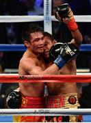 18 March 2017; Srisaket Sor Rungvisai, left, and Roman Gonzalez following their WBC Super Flyweight World Championship bout at Madison Square Garden in New York, USA. Photo by Ramsey Cardy/Sportsfile