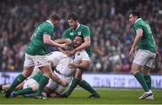 18 March 2017; Billy Vunipola of England is tackled by Iain Henderson of Ireland during the RBS Six Nations Rugby Championship match between Ireland and England at the Aviva Stadium in Lansdowne Road, Dublin. Photo by Brendan Moran/Sportsfile