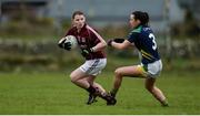 19 March 2017; Lucy Hannon of Galway in action against Caroline Kelly of Kerry during the Lidl Ladies Football national league Round 5 match between Galway and Kerry at Corofin GAA Club in Corofin, Co. Galway. Photo by Sam Barnes/Sportsfile
