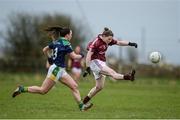 19 March 2017; Lucy Hannon of Galway in action against Caroline Kelly of Kerry during the Lidl Ladies Football national league Round 5 match between Galway and Kerry at Corofin GAA Club in Corofin, Co. Galway. Photo by Sam Barnes/Sportsfile