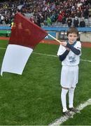 17 March 2017; AIB flagbearer Cathal U Mhianain, age 10, who won an AIB flag bearer competition to wave on Slaughtneil at the AIB GAA Football All-Ireland Senior Club Championship Final match between Dr. Crokes and Slaughtneil at Croke Park in Dublin on St. Patrick's Day. Photo by Brendan Moran/Sportsfile