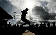 19 March 2017; Cavan captain Killian Clarke leads the team out for the official team photograph before the start of the game the Allianz Football League Division 1 Round 5 match between Mayo and Cavan at Elverys MacHale Park in Castlebar, Co Mayo. Photo by David Maher/Sportsfile