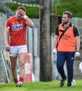 19 March 2017; Aidan Walsh of Cork with team physo Brian O'Connell after he left the game injured during the Allianz Football League Division 2 Round 5 match between Cork and Meath at Páirc Uí Rinn in Cork. Photo by Matt Browne/Sportsfile