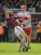 19 March 2017; Paul Conroy of Galway in action against Conor Nevin of Derry during the Allianz Football League Division 2 Round 5 match between Galway and Derry at St. Jarlath’s Park in Tuam, Co Galway. Photo by Sam Barnes/Sportsfile