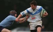 30 March 2002; Kevin O'Riordan of Garryowen is tackled by Dermot O'Sullivan of UCD during the AIB All-Ireland League Division 1 match between Garryowen and UCD at Garryowen RFC in Dooradoyle, Limerick. Photo by Matt Browne/Sportsfile