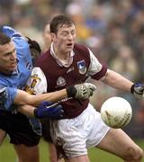 31 March 2002; Jarlath Fallon of Galway in action against Ciarán Whelan of Dublin during the Allianz Football League Division 1A Round 7 match between Galway and Dublin at St Jarlath's Park in Tuam, Galway. Photo by Damien Eagers/Sportsfile