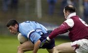 31 March 2002; David Henry of Dublin in action against John Divilly of Galway during the Allianz Football League Division 1A Round 7 match between Galway and Dublin at St Jarlath's Park in Tuam, Galway. Photo by Damien Eagers/Sportsfile