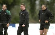 28 February 2002; Brian O'Driscoll, left, and Rob Henderson  during Ireland Rugby Squad Training at Dr Hickey Park in Greystones, Wicklow. Photo by Matt Browne/Sportsfile