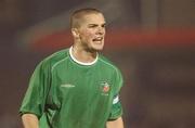 26 March 2002; Jim Goodwin of Republic of Ireland during the International Friendly match between Republic and Denmark at Turner's Cross in Cork. Photo by David Maher/Sportsfile