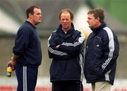 30 March 2002; Tipperary manager Nicky English with selectors Ken Hogan, left, and Jack Bergin prior to the Allianz National Hurling League Division 1B Round 1 match between Offaly and Tipperary in St Brendan's Park in Birr, Offaly. Photo by Brendan Moran/Sportsfile