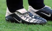 7 April 2002; A general view of football boots during the FAI Carlsberg Senior Challenge Cup Final match between Bohemians and Dundalk at Tolka Park in Dublin. Photo by David Maher/Sportsfile