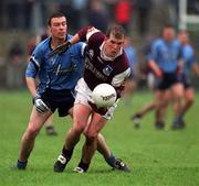 31 March 2002; Richie Fahey of Galway in action against Ray Cosgrove of Dublin during the Allianz Football League Division 1A Round 7 match between Galway and Dublin at St Jarlath's Park in Tuam, Galway. Photo by Damien Eagers/Sportsfile