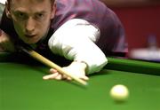 21 March 2002; Ken Doherty during the Citywest Irish Masters Snooker Quarter-Final match between Ken Doherty and Stephen Lee at Citywest Hotel in Saggart, Dublin. Photo by Brendan Moran/Sportsfile