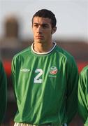 10 April 2002; Stephen Kelly of Republic of Ireland prior to the UEFA U19 European Championships Intermediary Round Second Leg match between Republic of Ireland and Netherlands at Turner's Cross in Cork. Photo by Aoife Rice/Sportsfile