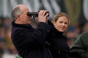 12 March 2002; Trainer Ted Walsh with his daughter Jennifer during Day One of the Cheltenham Racing Festival at Prestbury Park in Cheltenham, England. Photo by Damien Eagers/Sportsfile