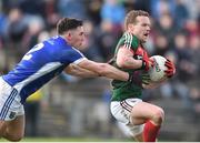 19 March 2017; Andy Moran of Mayo in action against Killian Brady of Cavan during the Allianz Football League Division 1 Round 5 match between Mayo and Cavan at Elverys MacHale Park in Castlebar, Co Mayo. Photo by David Maher/Sportsfile