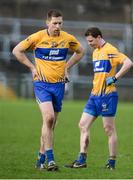 19 March 2017; A disappointed Gary Brennan and Kevin Harnett of Clare after the Allianz Football League Division 2 Round 5 match between Fermanagh and Clare at Brewster Park in Enniskillen, Co Fermanagh. Photo by Oliver McVeigh/Sportsfile