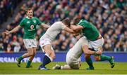 18 March 2017; CJ Stander of Ireland is tackled by Ben Youngs, left, and James Haskell of England during the RBS Six Nations Rugby Championship match between Ireland and England at the Aviva Stadium in Lansdowne Road, Dublin. Photo by Sam Barnes/Sportsfile