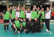 19 March 2017; Team Ireland 2 and coaches after the Team Ireland 2 v Austria 2 Floorball Round Robin game at the 2017 Special Olympics World Winter Games in the Messe Graz Center, Graz, Austria. Photo by Ray McManus/Sportsfile