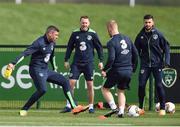 20 March 2017; Republic of Ireland players from left, Jonathan Walters, Aidan McGeady, Daryl Horgan and Shane Long in action during squad training at FAI National Training Centre in Abbotstown Co. Dublin. Photo by David Maher/Sportsfile
