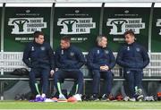 20 March 2017; Republic of Ireland doctor Alan Byrne, second right, with players from left, Seamus Coleman, James McCarthy and Kevin Doyle during squad training at FAI National Training Centre in Abbotstown Co. Dublin. Photo by David Maher/Sportsfile