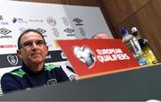 20 March 2017; Republic of Ireland manager Martin O'Neill during a press conference at FAI National Training Centre in Abbotstown Co. Dublin. Photo by David Maher/Sportsfile