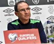 20 March 2017; Republic of Ireland manager Martin O'Neill during a press conference at FAI National Training Centre in Abbotstown Co. Dublin. Photo by David Maher/Sportsfile