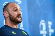 20 March 2017; Hayden Triggs of Leinster during a press conference at Leinster Rugby headquarters in UCD, Dublin. Photo by Stephen McCarthy/Sportsfile