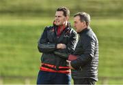 20 March 2017; Munster director of rugby Rassie Erasmus, left, and Munster CEO Garrett Fitzgerald in conversation during squad training at the University of Limerick in Limerick. Photo by Diarmuid Greene/Sportsfile
