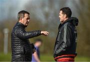 20 March 2017; Munster Rugby CEO Garrett Fitzgerald, left, and director of rugby Rassie Erasmus in conversation during squad training at the University of Limerick in Limerick. Photo by Diarmuid Greene/Sportsfile