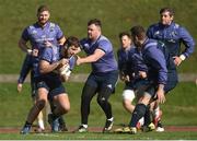 20 March 2017; Rhys Marshall of Munster is tackled by team-mate Dave Kilcoyne during squad training at the University of Limerick in Limerick. Photo by Diarmuid Greene/Sportsfile