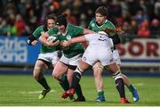 17 March 2017; Ruth O'Reilly of Ireland in action against Hariet Millar-Mills of England during the RBS Women's Six Nations Rugby Championship match between Ireland and England at Donnybrook Stadium in Donnybrook, Dublin. Photo by Matt Browne/Sportsfile