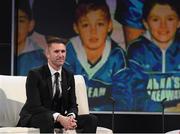 19 March 2017; Former Republic of Ireland captain and record goalscorer Robbie Keane is interviewed during the Three FAI International Soccer Awards at RTE Studios in Donnybrook, Dublin. Photo by Brendan Moran/Sportsfile