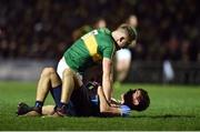 18 March 2017; Peter Crowley of Kerry and Michael Fitzsimons of Dublin tussle off the ball during the Allianz Football League Division 1 Round 5 match between Kerry and Dublin at Austin Stack Park in Tralee, Co Kerry. Photo by Diarmuid Greene/Sportsfile