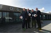 21 March 2017; Republic of Ireland manager Martin O'Neill with, from left, Maurice Neligan, Beacon Hospital, Dr. Alan Byrne, Republic of Ireland team doctor and Michael Cullen, CEO Beacon Hospital in attendance during the Beacon hospital and Cappagh Hospital partnership announcement with the FAI at the FAI National Training Centre, in Abbotstown, Co. Dublin. This ensures that all FAI international players at all levels will have access to sports medicine, orthopaedic surgery and radiology expertise at the highest levels. The medical care protocol ensures speedy access to these specialities, allowing for earlier diagnosis and treatment. Photo by David Maher/Sportsfile