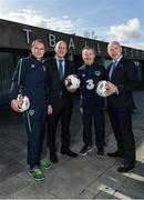 21 March 2017; Republic of Ireland manager Martin O'Neill with, from left,  Maurice Neligan, Beacon Hospital, Dr. Alan Byrne, Republic of Ireland team doctor and Michael Cullen, CEO Beacon Hospital in attendance during the Beacon hospital and Cappagh Hospital partnership announcement with the FAI at the FAI National Training Centre, in Abbotstown, Co. Dublin. This ensures that all FAI international players at all levels will have access to sports medicine, orthopaedic surgery and radiology expertise at the highest levels. The medical care protocol ensures speedy access to these specialities, allowing for earlier diagnosis and treatment. Photo by David Maher/Sportsfile